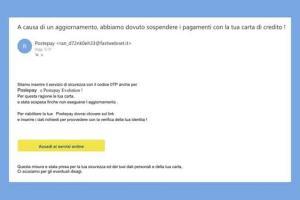 Postepay sospesa attenzione a questa mail e una truffa