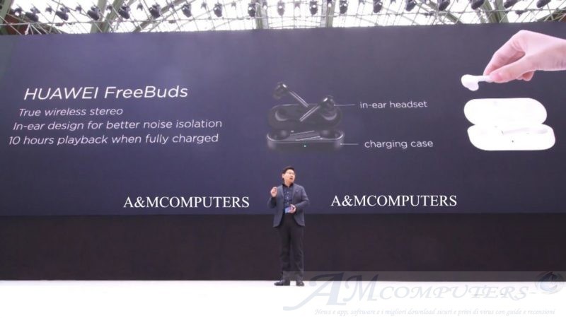 Huawei FreeBuds come AirPods ma la batteria dura il doppio