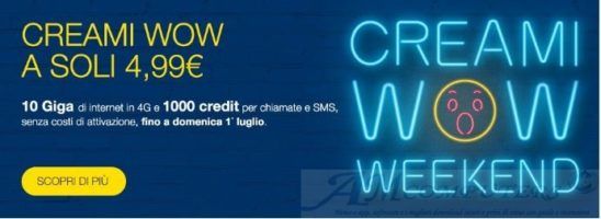 Effetto Iliad PosteMobile Creami Wow Weekend a 5 euro
