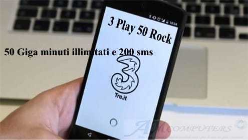 Tre Play 50 Rock: 50 Giga minuti illimitati e 200 sms