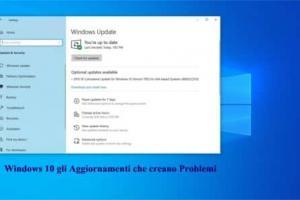 Windows 10 gli Aggiornamenti che creano Problemi