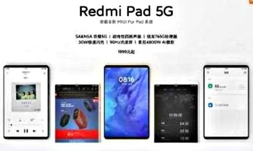 Xiaomi presenta il Redmi Pad 5G caratteristiche e Prezzo