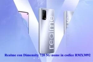 Realme con Dimensity 720 5G nome in codice RMX3092