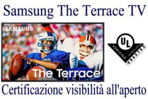 Samsung The Terrace TV con certificazione visibilità all'aperto