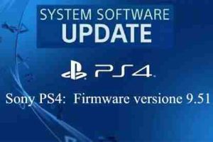 Sony PS4: aggiornamento Firmware versione 9.51